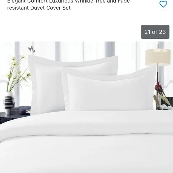 NIB! NEED GONE! White Duvet Cover Set - Picture 1 of 3